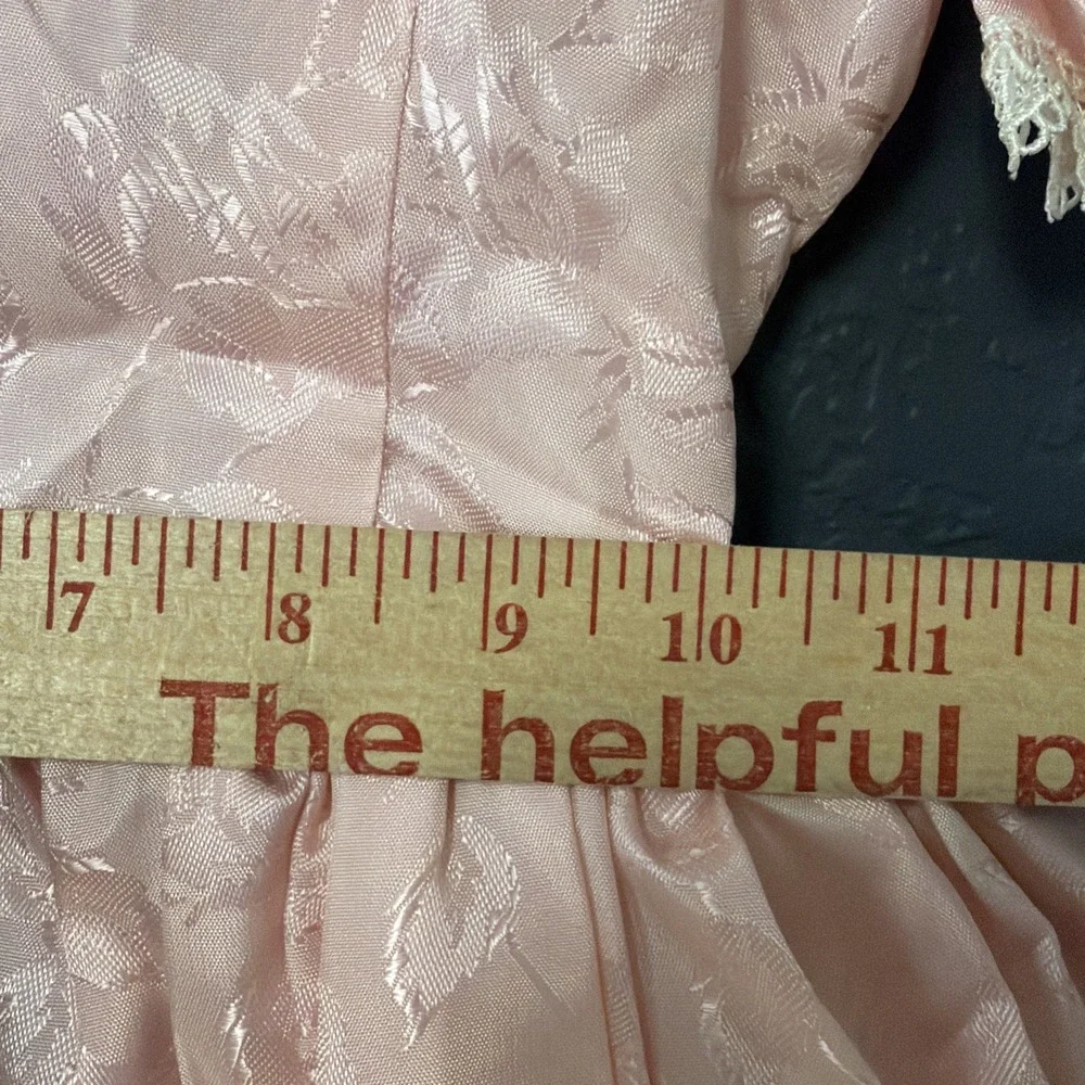 Vintage Handmade Toddler Girls Pink Floral Lace Party Dress‎ Pageant Holiday